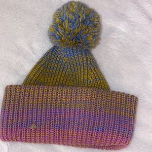 Kate Spade multicolor Pom Pom beanie